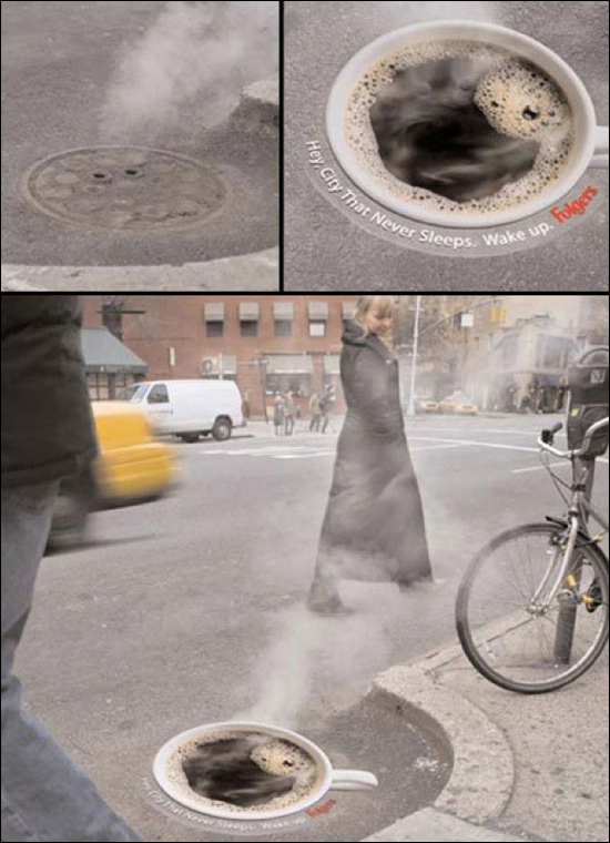 Folgers coffee: Manhole