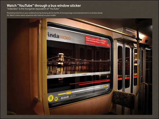 Vodafone “Bus window sticker”