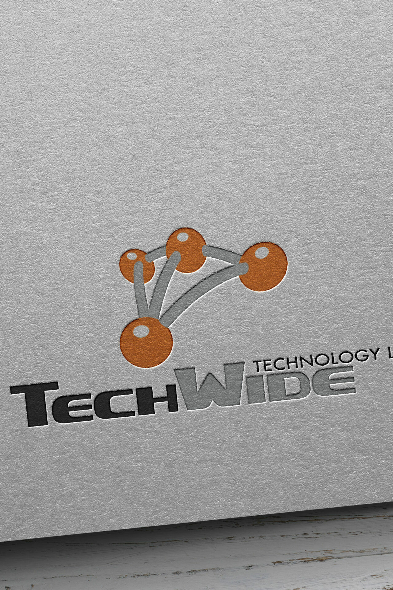 Techwide Kraft Paper Logo Mockup