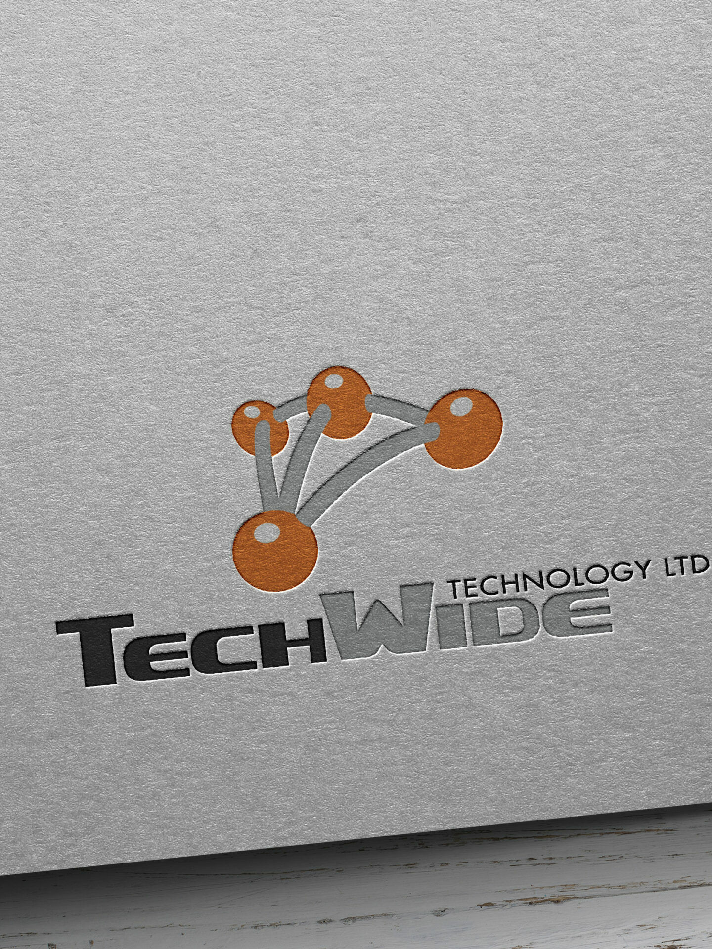 Techwide Kraft Paper Logo Mockup