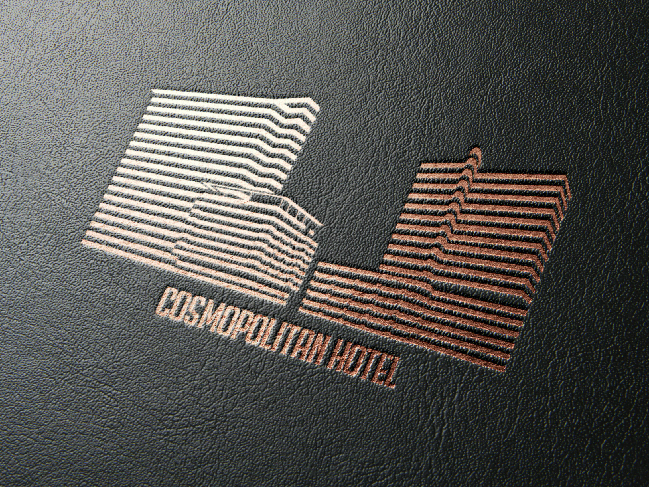 Cosmopolitan Hotel Line Logo Mockup 01