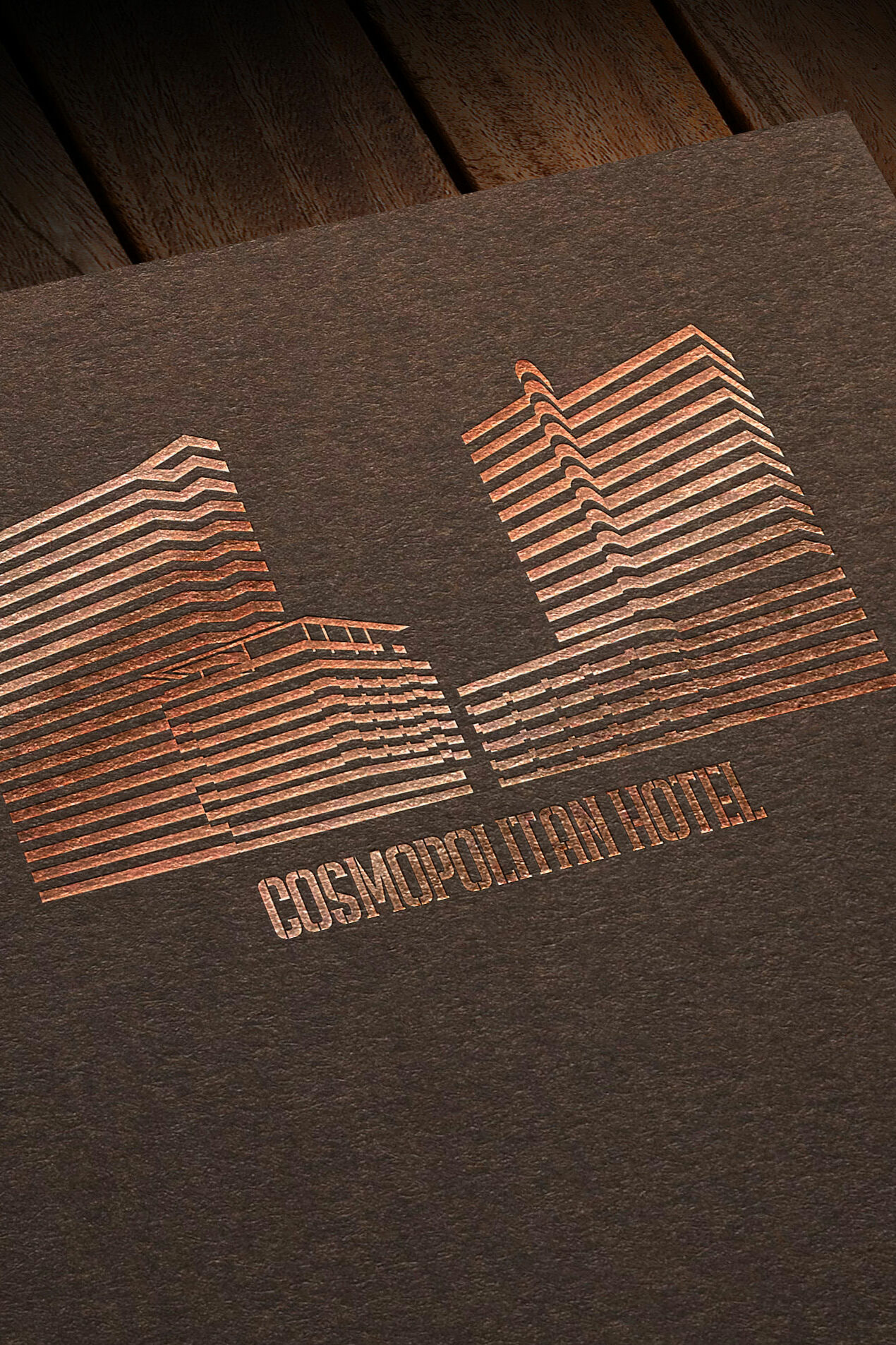 Cosmopolitan Hotel Line Logo Mockup 04