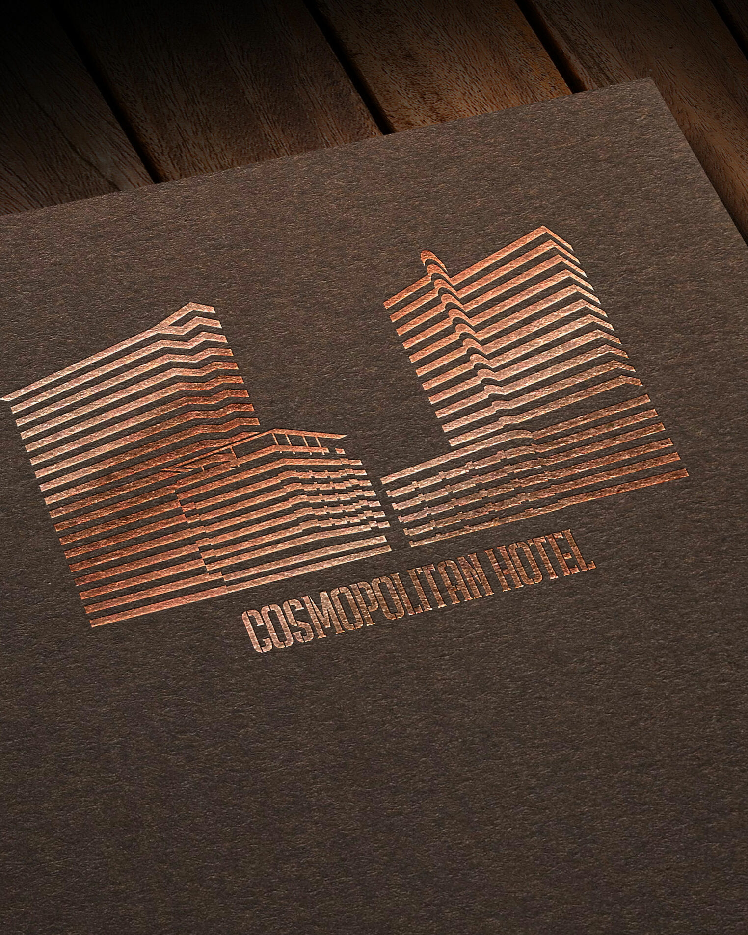 Cosmopolitan Hotel Line Logo Mockup 04